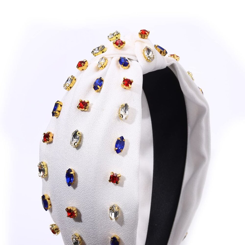 Pearl Rhinestone Wide Headband - Picture 7 of 7